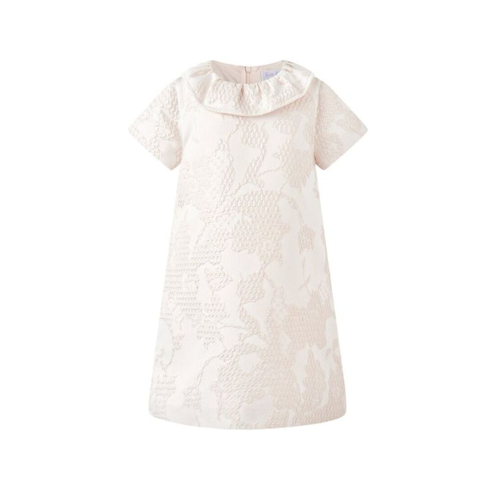 Rachel Riley Girls Gold Damask Shift Dress